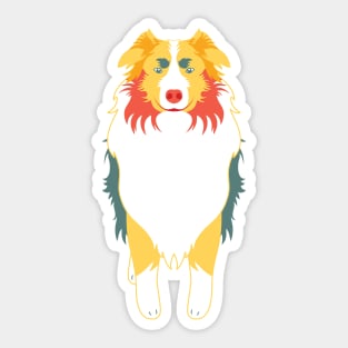 Colorful Australian Shepherd Sticker